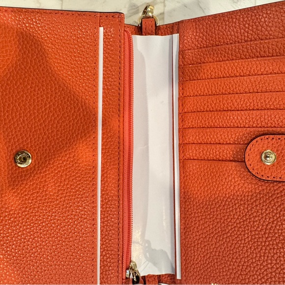 Michael Kors Mott Pink Grapefruit Phone Wallet Crossbody Bag - Picture 2 of 5